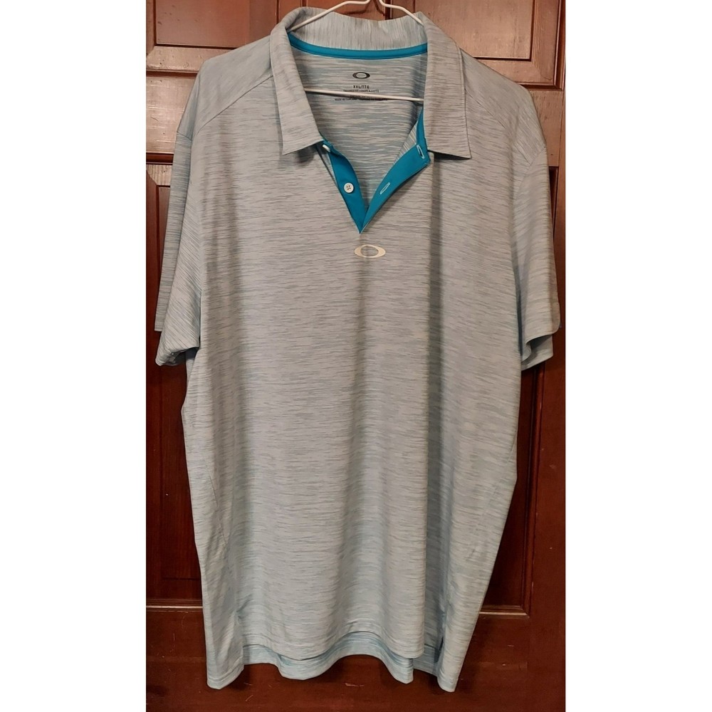 Oakley Men's Size XXL Tailored Fit Light Blue or Teal Polo Shirt